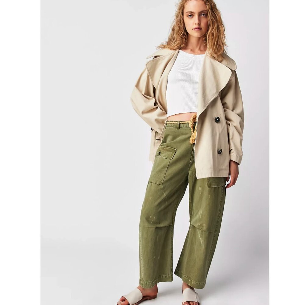 Free People We The Free Mending Heart Barrel Pants NEW